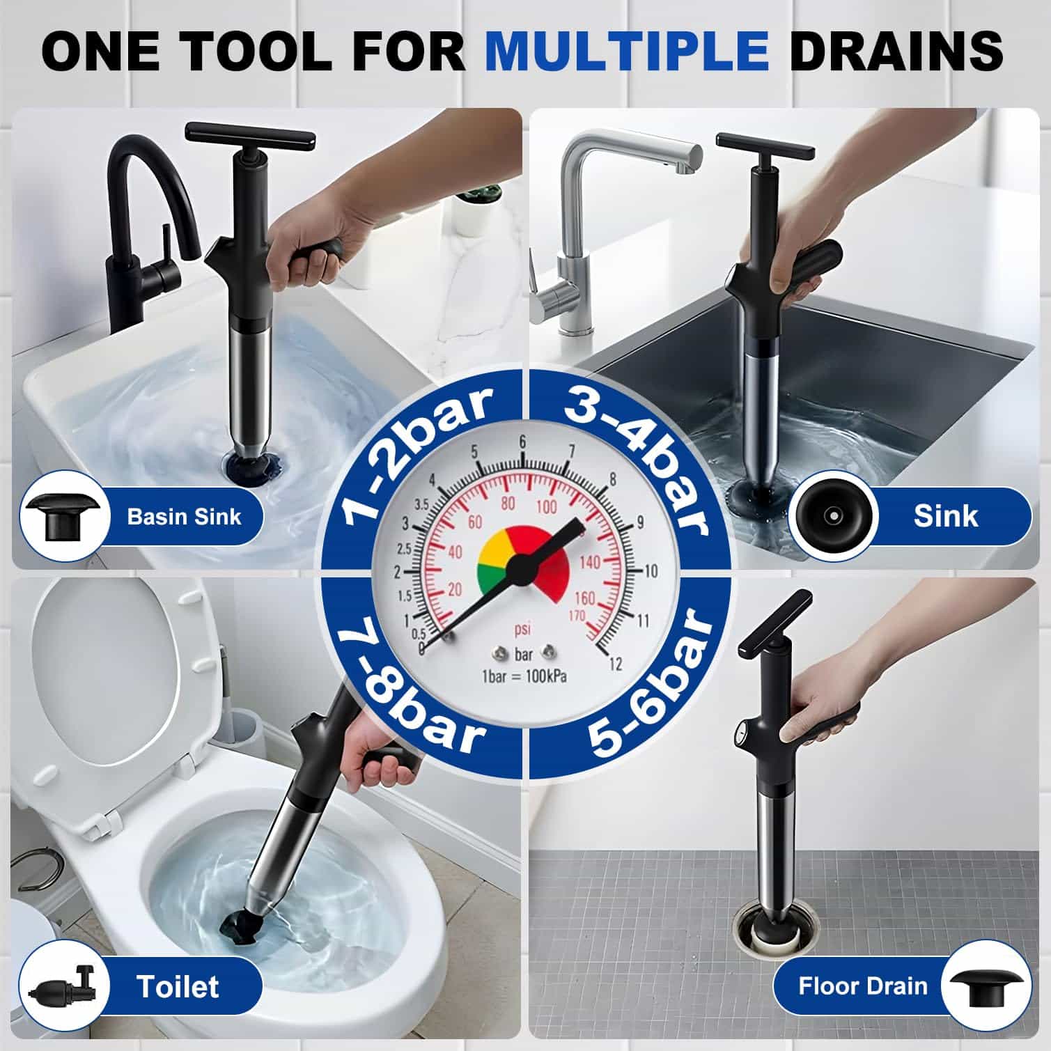 Toilet Plunge Blaster, High Pr - đánh giá và giá Plunger Toilet